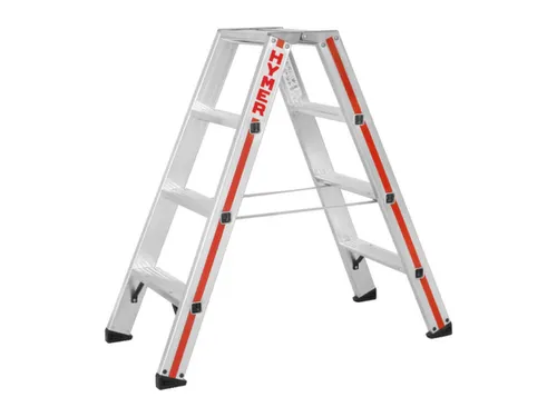 trapladder,beide zijden,2x4treden,Stand H 0,45m,balk L 1,04m,aluminium