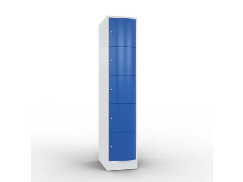 lockerkast,HxBxD 1950x396x640mm,1x5vakken,romp RAL7035,front RAL5010