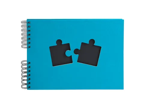 Alb spiral 50p.noire 32x22cm PUZZLE ass.