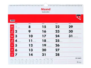 Maandkalender 2027 Quantore - 1