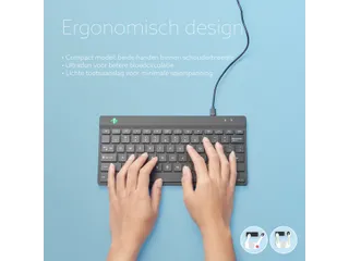 Toetsenbord R-Go Ergonomisch Compact Break QWERTY (US) Zwart - 3