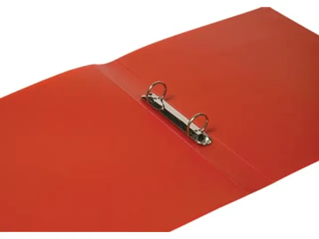 Ringmap A4 2 Ringen 25mm Transparant Rood