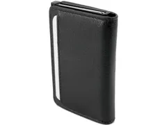 Pasjeshouder Clicksafe RFID nappaleer ZW/ZW 6 pasjes met opbergvak voo