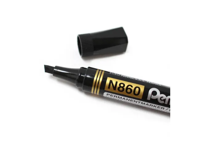 Pentel N860-A Permanent marker Beitelpunt 4,5mm Zwart
