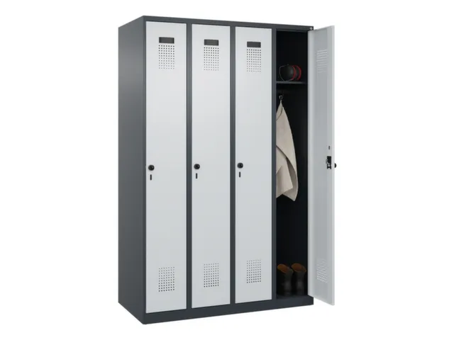 locker,HxBxD 1850x1200x500mm,4vak,vak B 300mm,draaigrendel