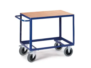tafelwagen,draagverm. 600kg,2etage(s),laadvl. LxB 1000x700mm,houtetage - 2