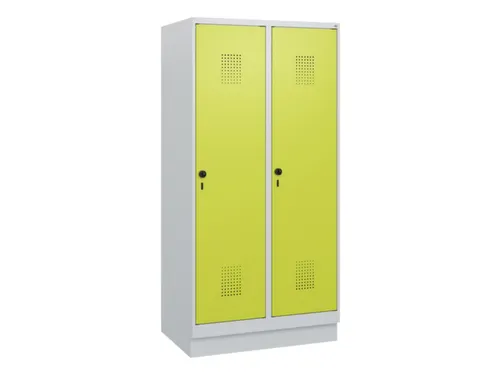 schoollocker,HxBxD 1630x800x500mm,2vak,vak B 400mm,draaigrendel,sokkel