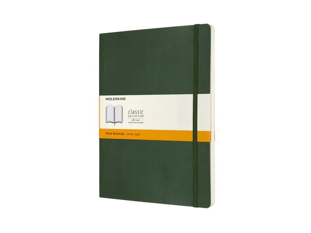Notitieboek Moleskine XL 190x250mm lijn soft cover myrtle green