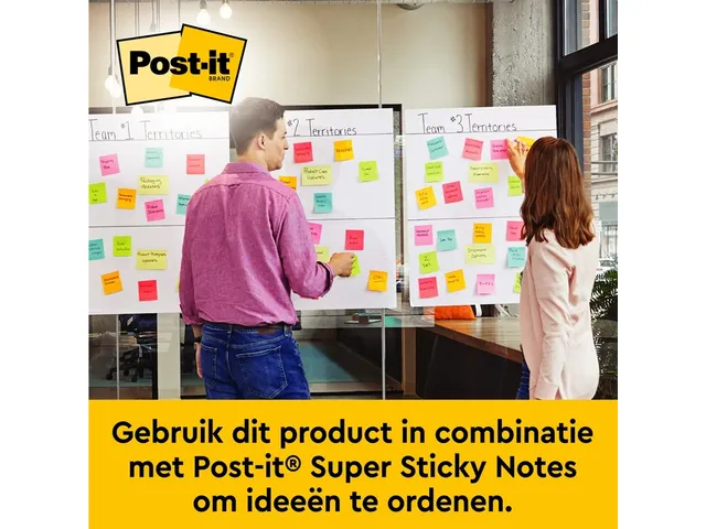 Meeting chart 3M Post-it 563 Super Sticky 508x584mm blanco