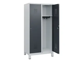 schoollocker,HxBxD 1630x800x500mm,2vak,vak B 400mm,cil.-slot,voeten - 1