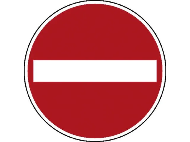 verkeersbord,verboden inrijden,conform StVO,aluminium