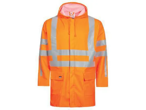 Lyngsøe LR75-RWS regenjas, fluo oranje, maat 4XL, per stuk
