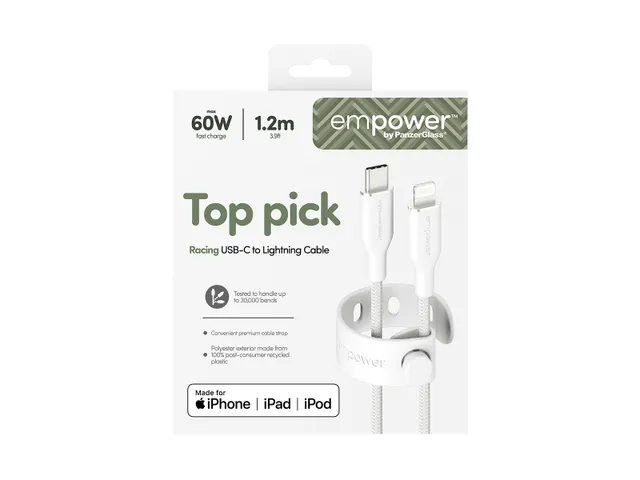 PanzerGlass empower by Racing 60W USB-C to Lightning Cable | USB