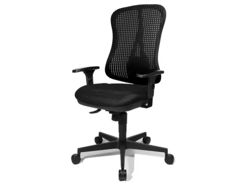 Bureaustoel Zitting Zwart Rugleuning Met Netbekleding In Zwart