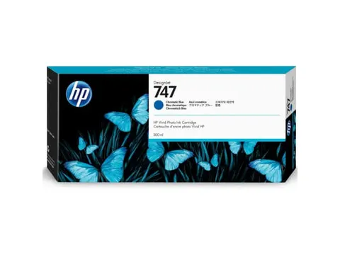 HP Inktcartridge 747 Chromatisch Blauw 300 ml P2V85A