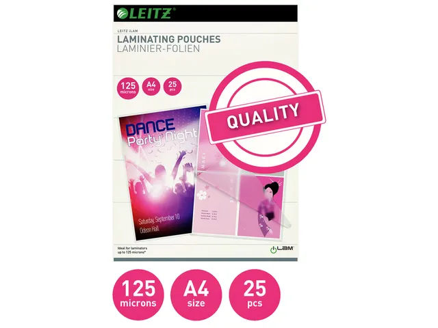 Pochette de plastification Leitz iLAM A4 2x125micons EVA 25 pièces