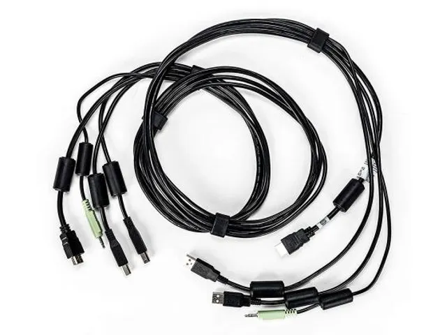 Vertiv Avocent CBL0113, 3 m, USB, USB, HDMI, Zwart, USB