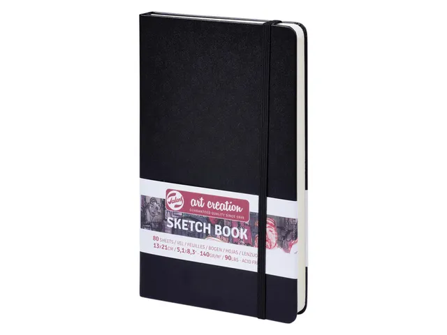 Schetsboek Talens Art Creation zwart 13x21cm 140gr 80vel