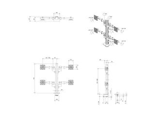 Viewgo modular monitorarm bureau 243 zwart - 7