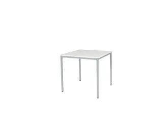 Domino Basic Tafel Vaste Hoogte 800x800mm Wit 25mm Alu 4-Poots - 1