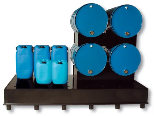 Opvangbak Hdpe 2470x1270x225mm V. 8x220l M. Poten Pe Plaat Geperf.