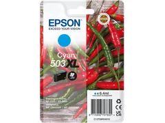 Epson 503XL, Hoog (XL) rendement, Cyaan, 6,4 ml, 1 stuk(s), Enkele ver
