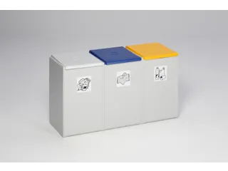 Afvalverzamelaar 3-voudig module HxBxD 570x1060x405mm 60 liter Grijs - 3