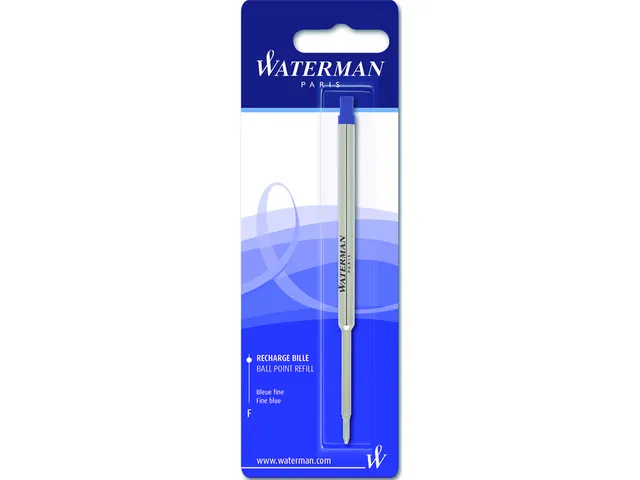 Balpenvulling Waterman fijn blauw blister à 1 stuk