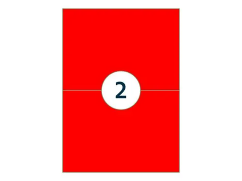 Gekleurde Etiketten 210x148mm Fluor Rood 42323