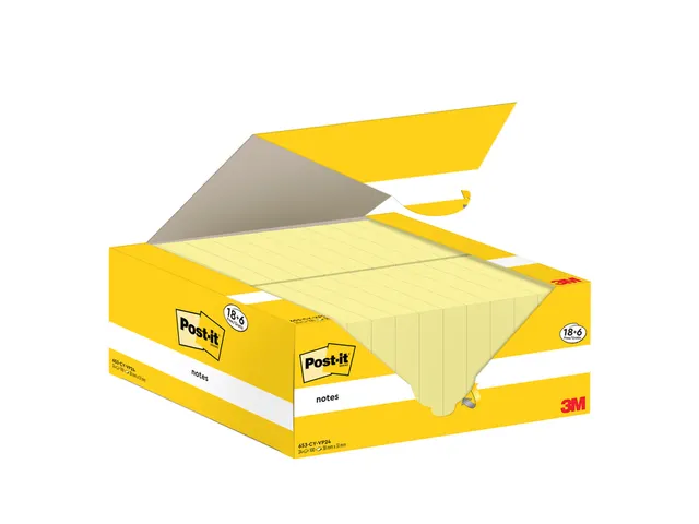 Notes 3M Post-it 653-CY 38x51mm jaune lot promo