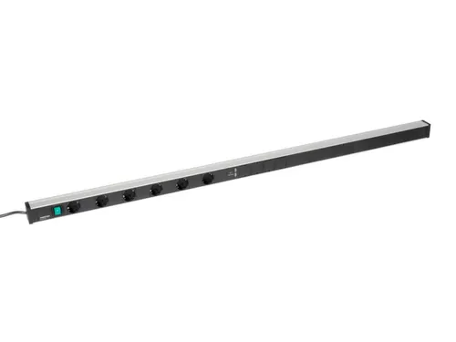 energielijst,v. montagetafel,HxBxD 52x1400x44mm,m. loket,6stekkerdozen