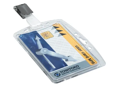 Veiligheidspashouder Durable 8005 dicht met clip 54x85mm