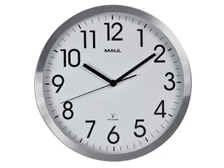 Wandklok MAUL Move RC Ø30,5cmx4.5cm aluminium/wit incl.batterij - 1