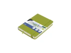 Schetsboek Kangaro A6 lime green PU HC 80 vel 140gr roomwit met elasti