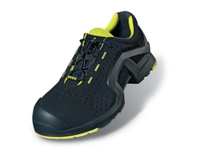 Uvex 8514.2 lage S1P veiligheidsschoenen, SRC, zwart/geel, maat 46, pe