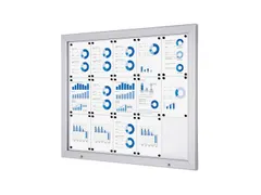 Vergrendelbaar Notitiebord Alpha Vitrine Indoor/Outdoor 15xA4 Zilver