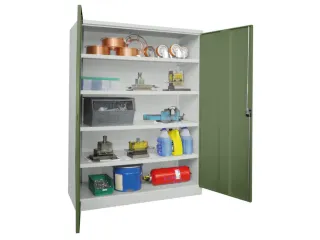 zwaarlastkast met openslaande deuren,RAL7035,front RAL6011 - 3