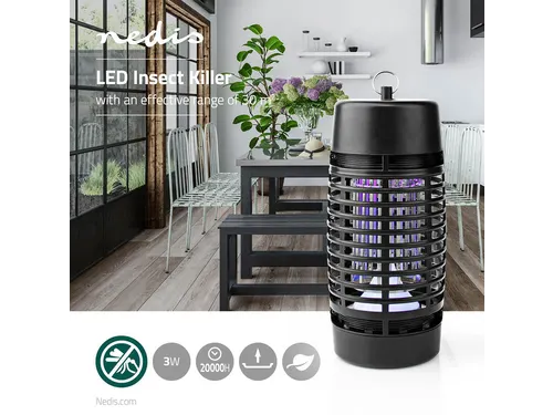 Insectenlamp Nedis electrisch 30watt 30M2 zwart