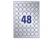 Etiket Avery L6129-20 rond 30mm zilver 960stuks