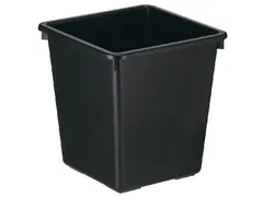 Papierbak Kunststof Vierkant Taps 36cm Hoog Zwart 27 Liter