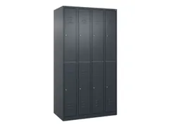 dubbeldekse locker,HxBxD 1850x1000x500mm,4x2vak.,vak B 250mm,cil.-slot