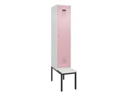 locker met bank,HxBxD 2120x400x815mm,1vak,vak B 400mm,cilinderslot