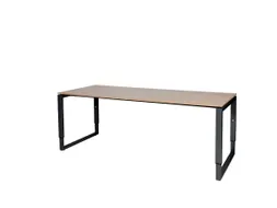 Domino Plus Bureau Hoogte Verstelbaar 2000x800mm Hav/Kers 25mm Zwart