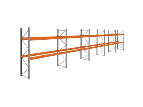 palletstelling,basis+4xaanbouw,HxBxD 3360x18600x1100mm,vakl. 3400kg