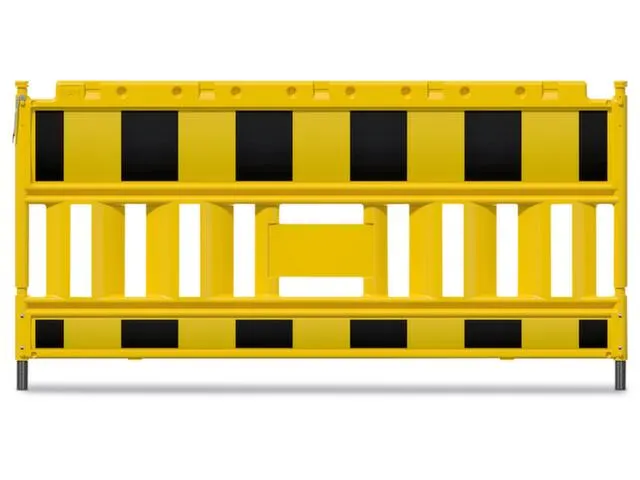 Euro2-afzethek,HxL 1000x2000mm,kunststof,geel/zwart