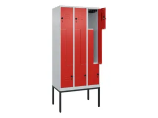 Z-garderobekast,HxBxD 2120x900x500mm,vak B 150/300mm,draaigrendel - 2
