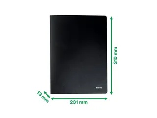 Showmap Leitz Recycle A4 20 tassen gerecycled PP zwart - 4