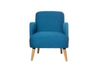 fauteuil 1-zits stof blauw HxBxD 790x620x770mm