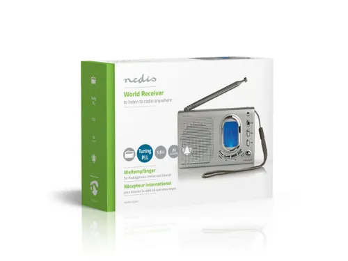 Wereldradio Nedis met wekker RDWR1000GY