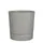 Plantenpot Mica Coco met schotel rond grijs 23.5 x 22.5 cm
